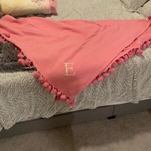Pottery Barn Pink Throw Blanket